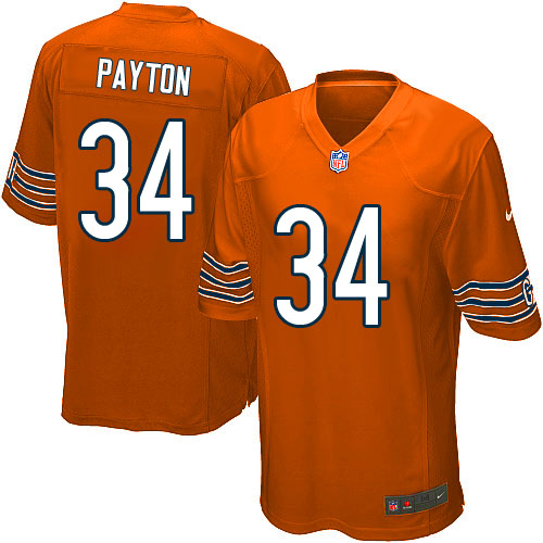 Youth Limited Walter Payton Nike Jersey Orange Alternate - #34 NFL Chicago Bears